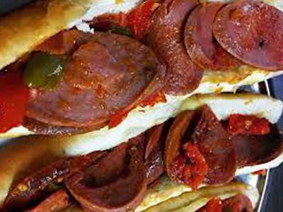 Smoked Oriental Sausage Sandwich