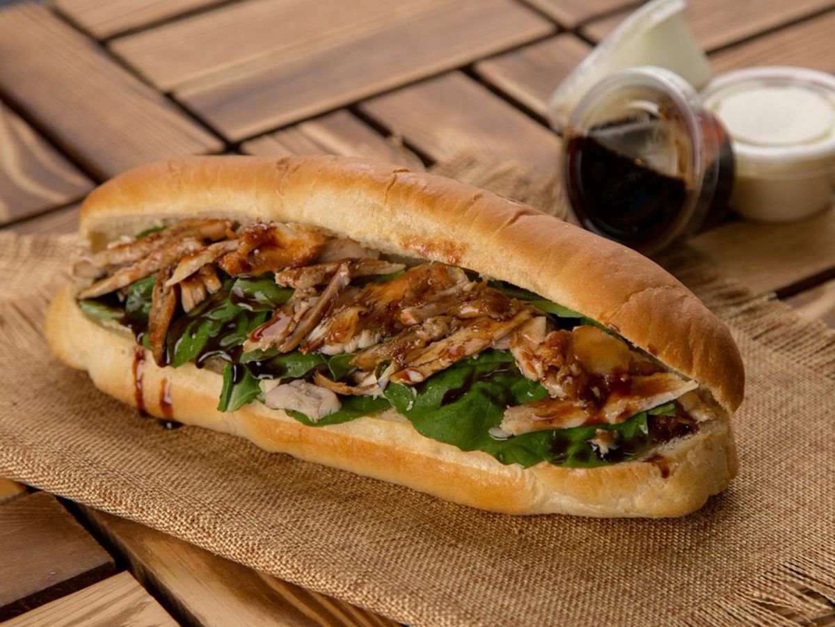 Chicken Shawerma Petit Pain Bread Sandwich