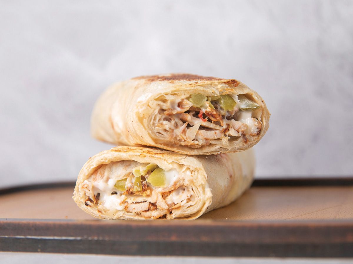 Double Arabic chicken Shawerma meal