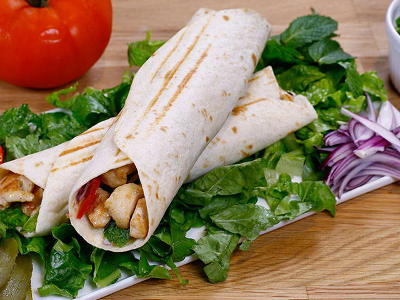 Chicken Shawerma With French Fries Sandwich