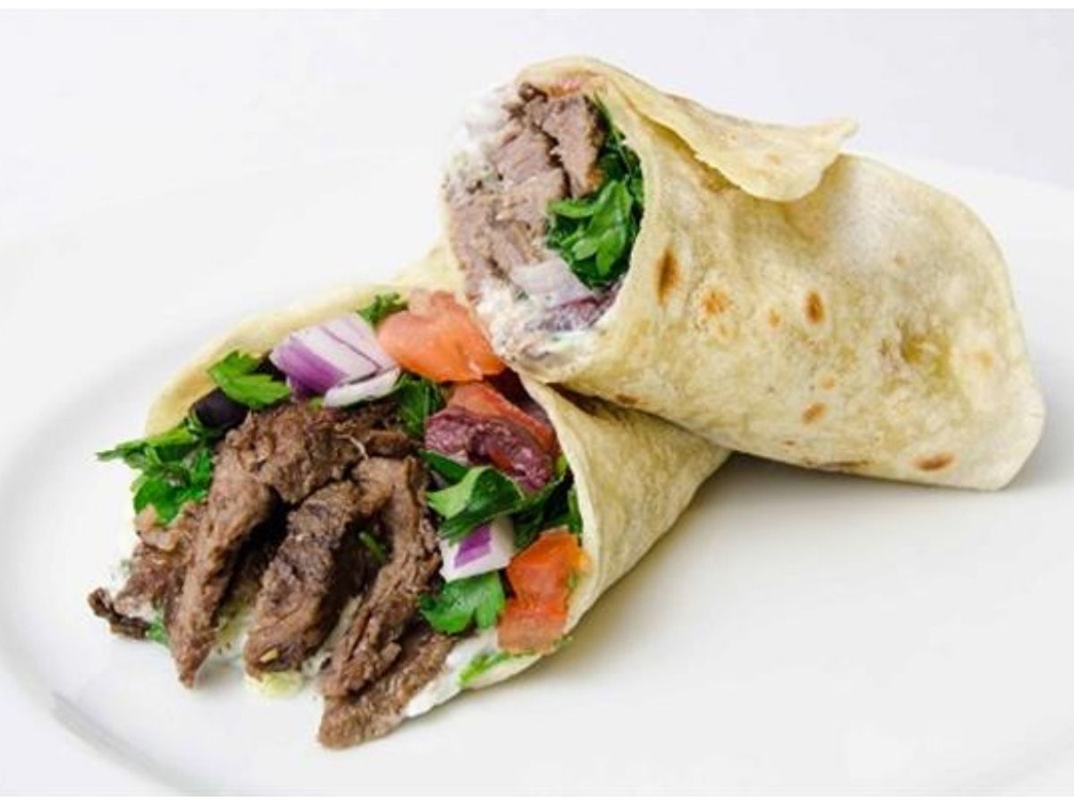 Meat shawarma sandwich