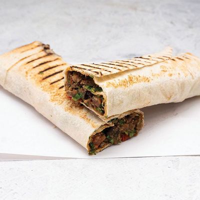 Meat Shawarma Sandwich (Syrian Saj Bread)