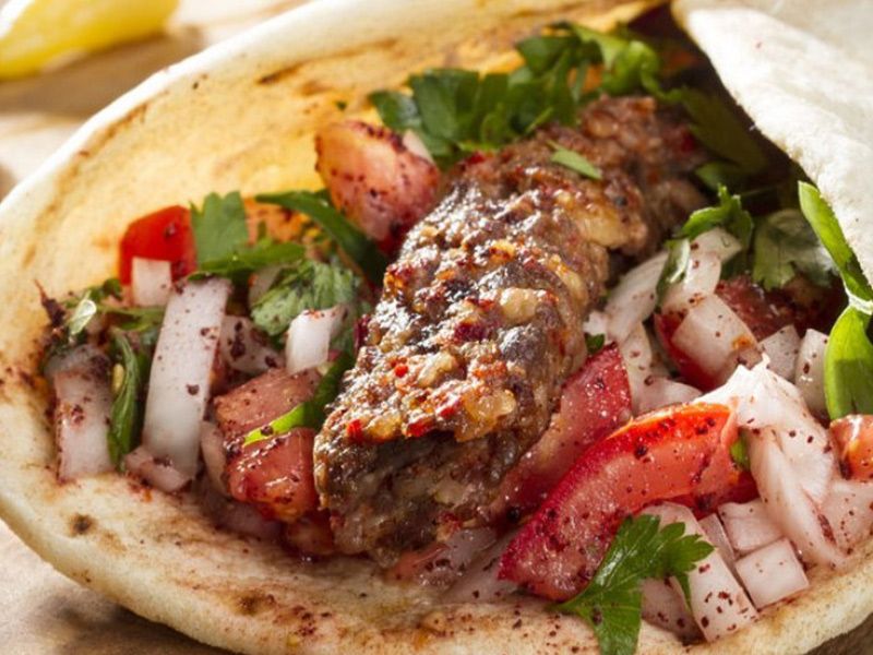 Charcoal Grilled Shish Kebab Sandwich