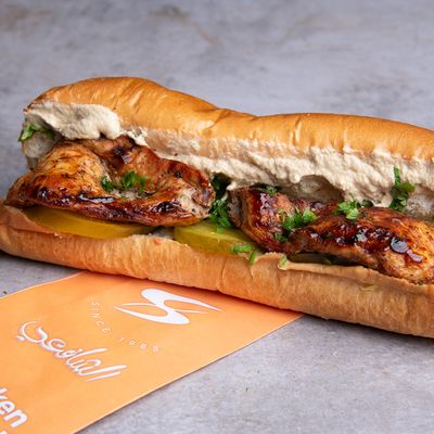 Large grilled chicken breast sandwich