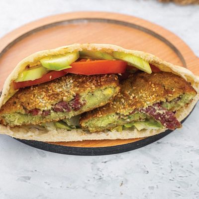 taamia Sandwich with Pastrami