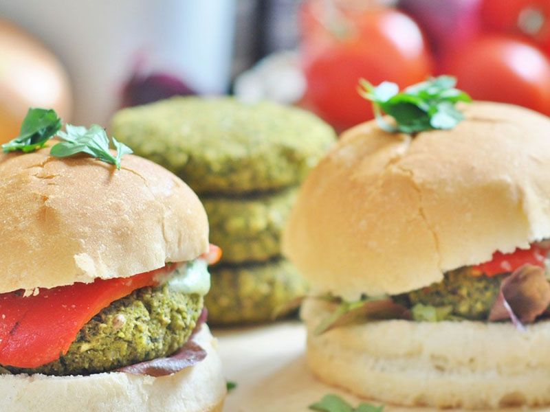 Mix Taamia With Baba Ghannoug Sandwich