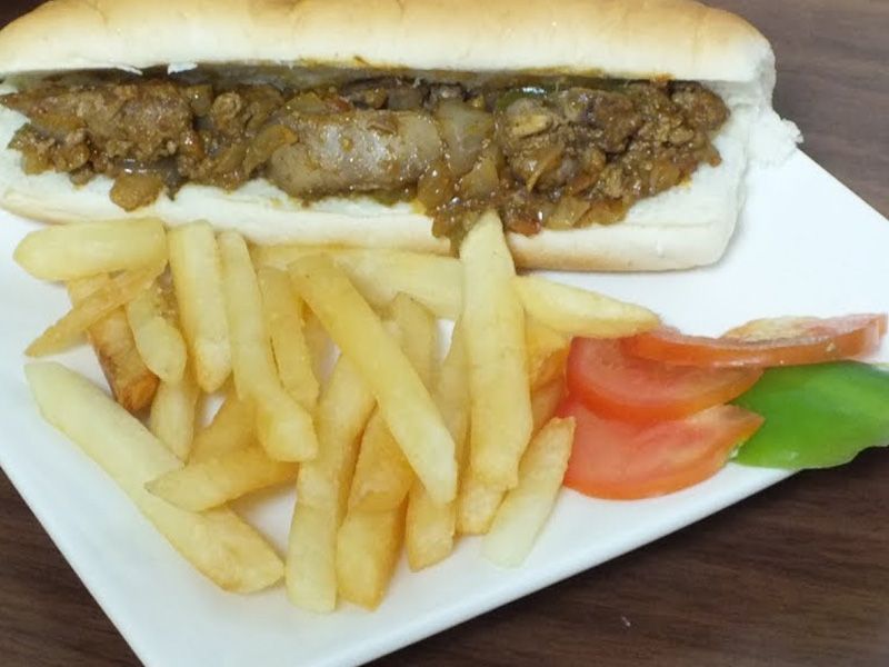 Liver Sandwich With French Fries