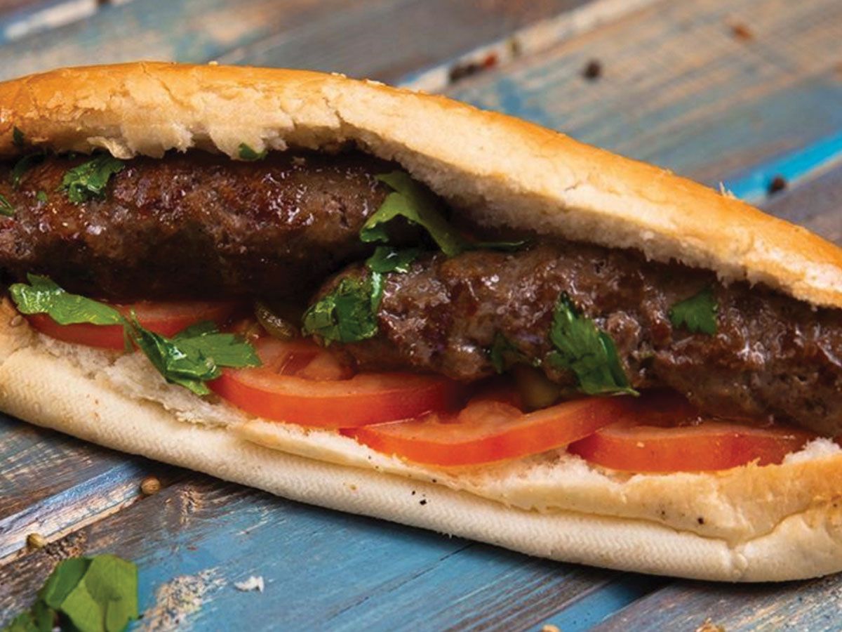 Grilled kofta sandwich