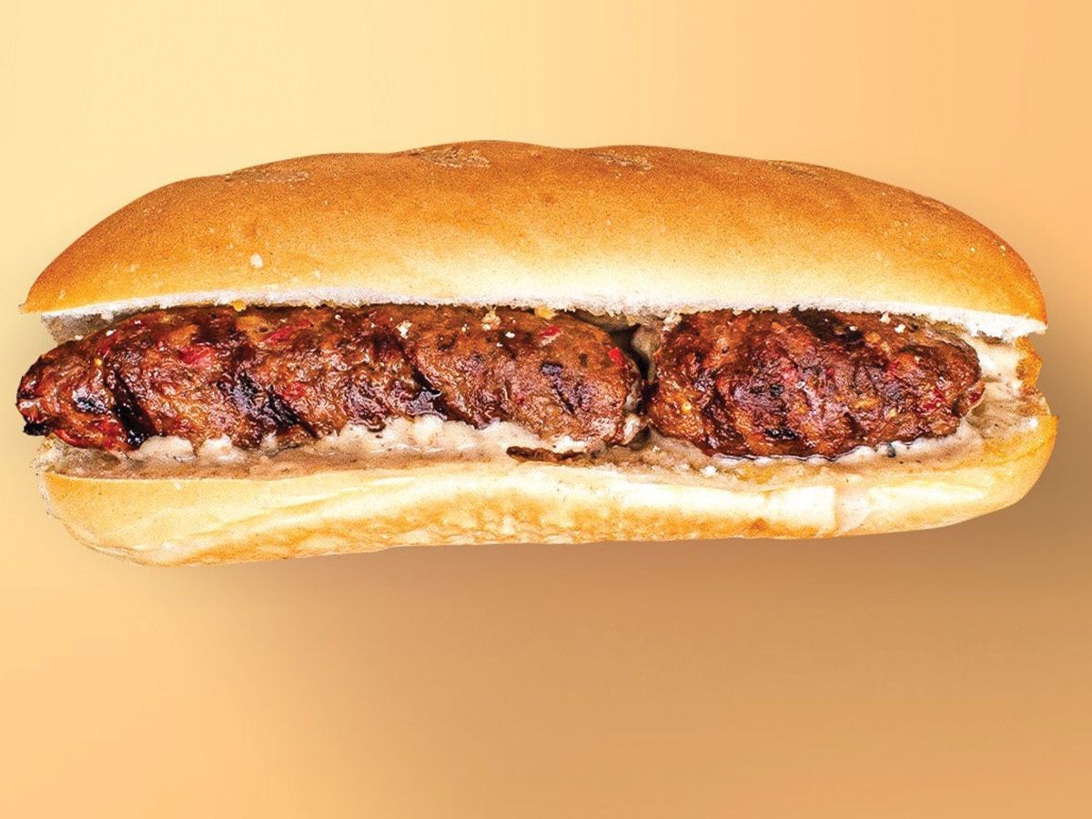Kofta sandwich on charcoal