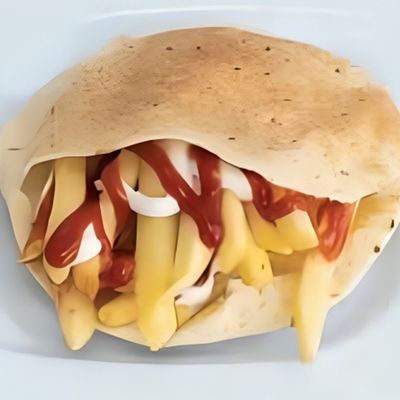 Ketchup On Mayonnaise Potato Sandwich