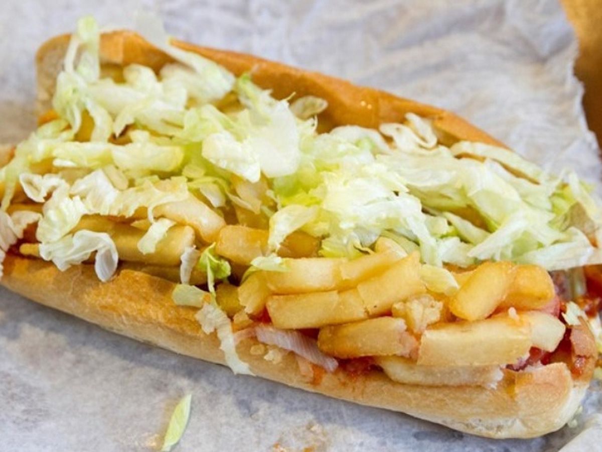 French Potatoes mozzarella sandwich