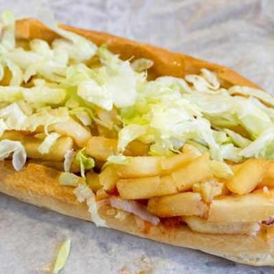 French Potatoes mozzarella sandwich