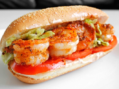 medium shrimp sandwich