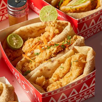Large fish fillet sandwich