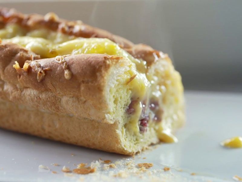Sausage With Eggs Sandwich