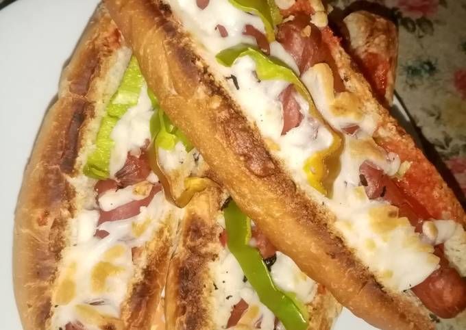 Sausage With Cheese Sandwich