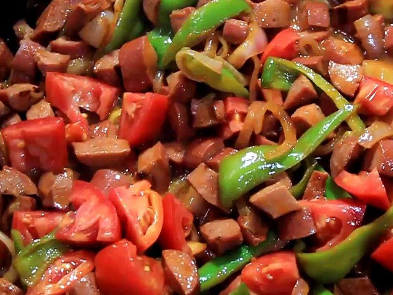 Syrian Mexicano Sausage Sandwich