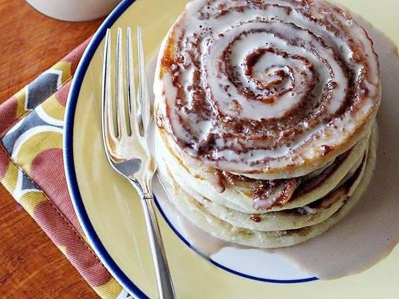 Cinnamon Roll Pancakes