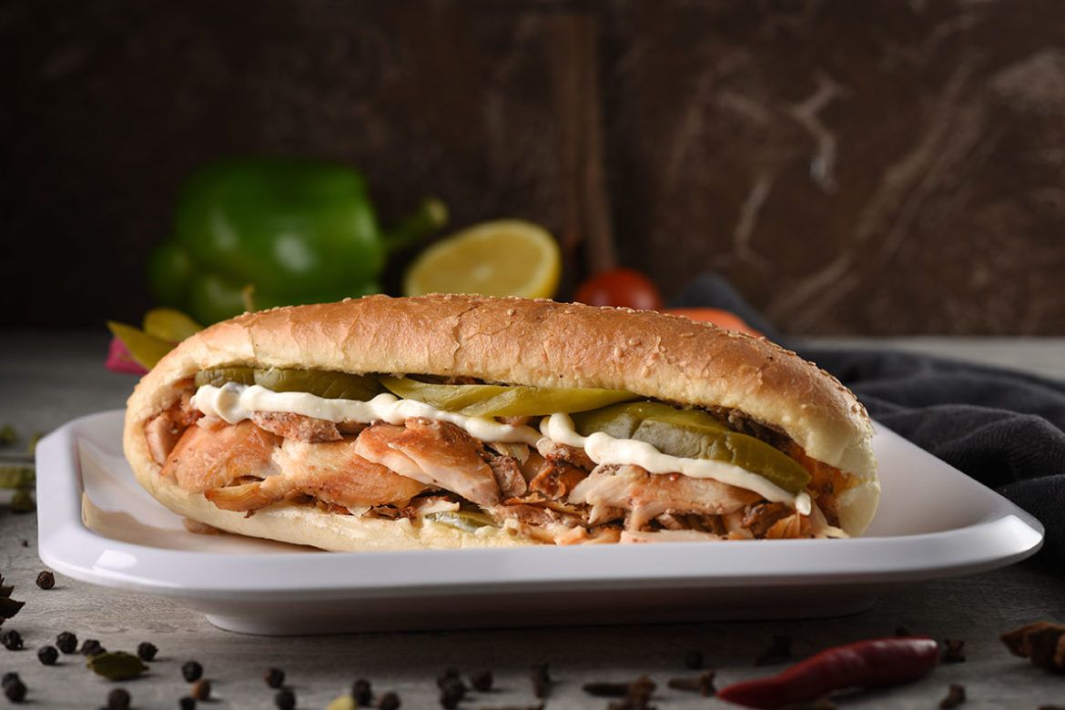 Chicken Shawarma Sandwich - French Bread