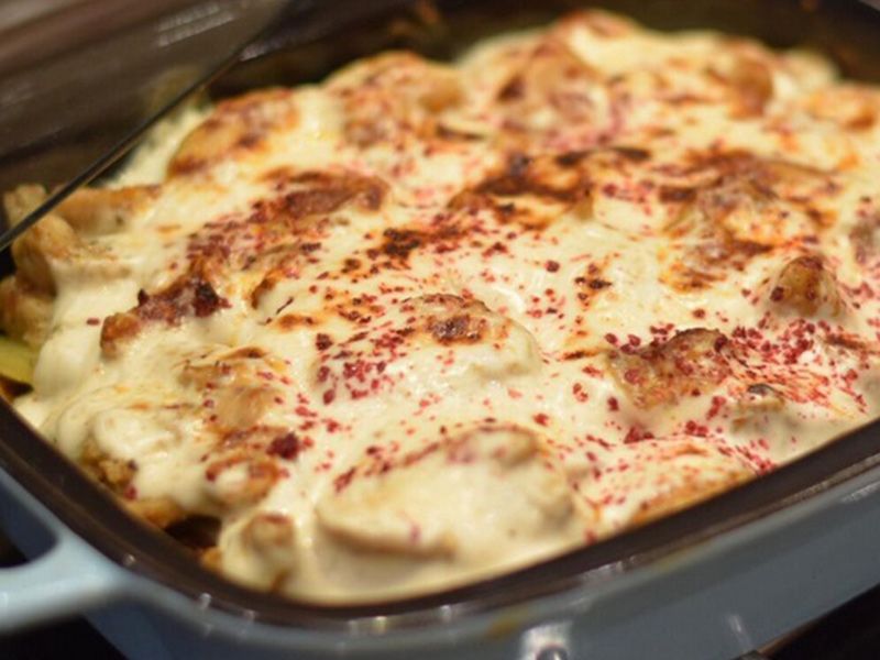 Oven Chicken Shawerma With Cheese