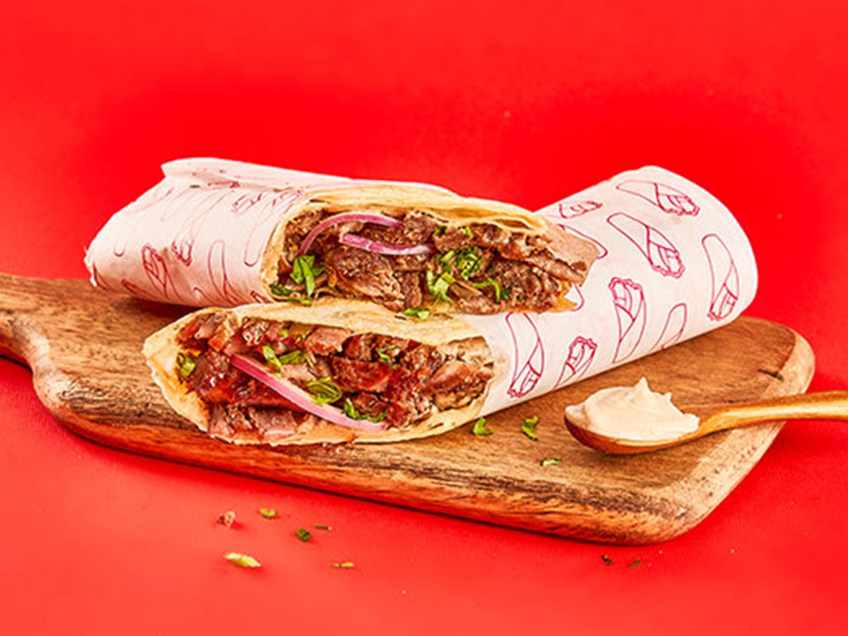 Large Oriental Sausage Shawerma Saj Sandwich