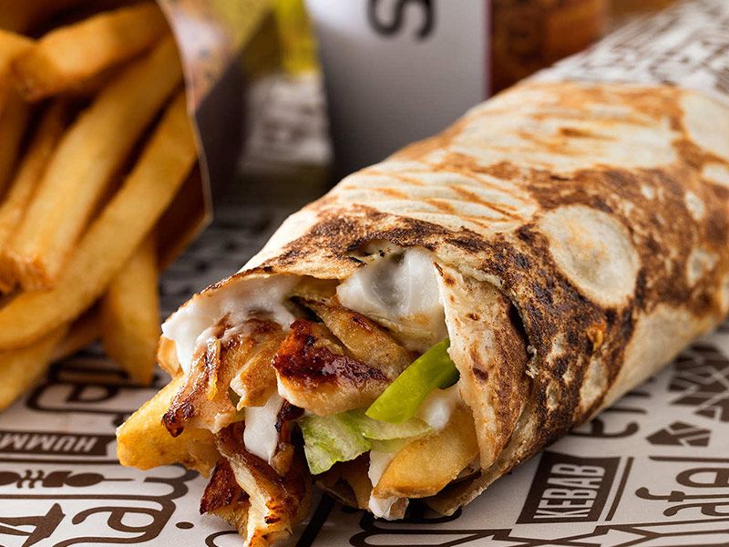Syrian Shawerma With French Fries Sandwich