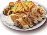 Arabic chicken shawarma meal