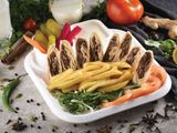 Arabic meat shawarma meal