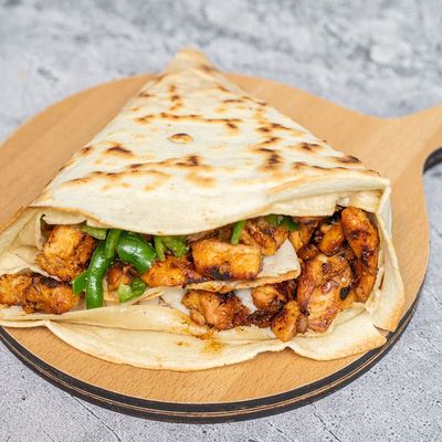 Chicken shawarma crepe
