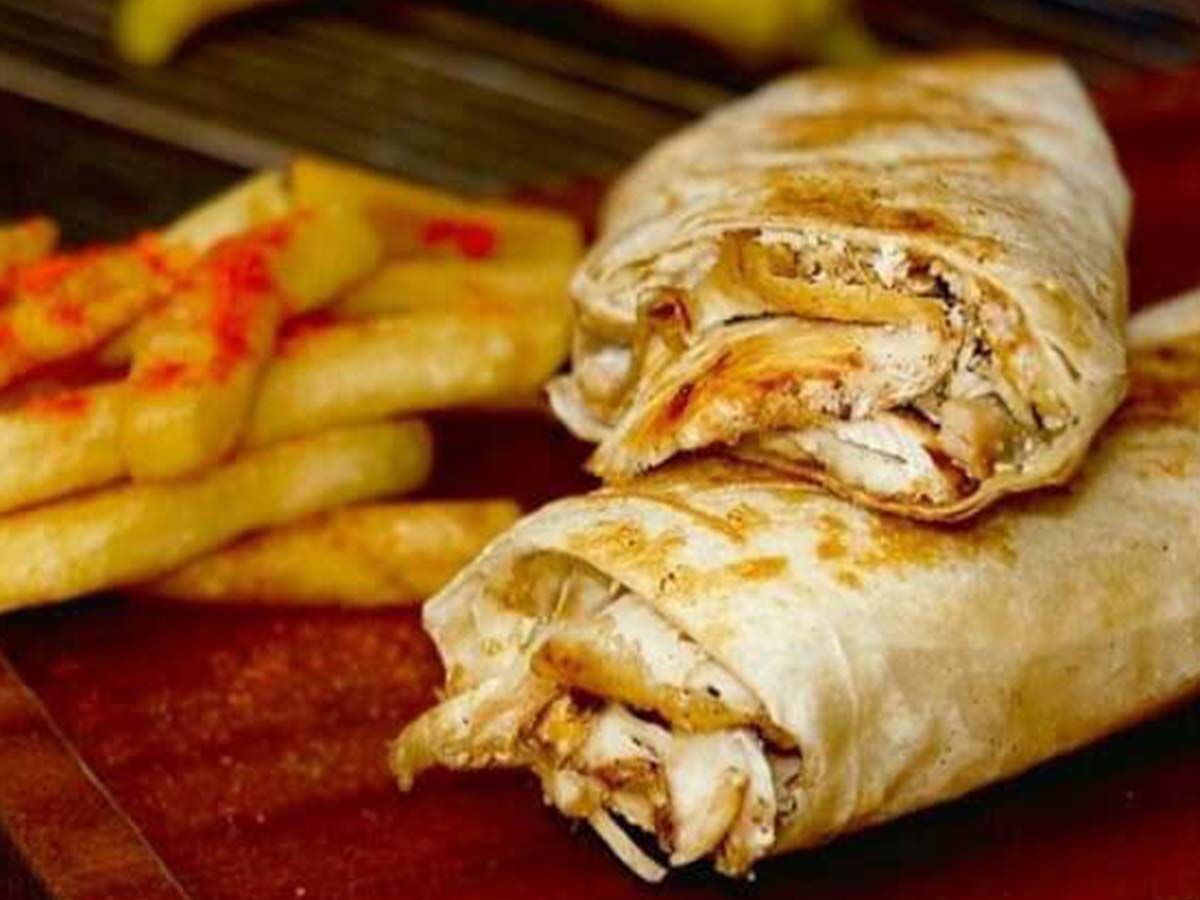 Chicken Shawerma Sandwich Syrian Bread