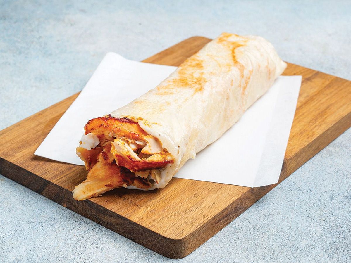 Chicken Shawarma Sandwich Adding Fries And Mozzarella