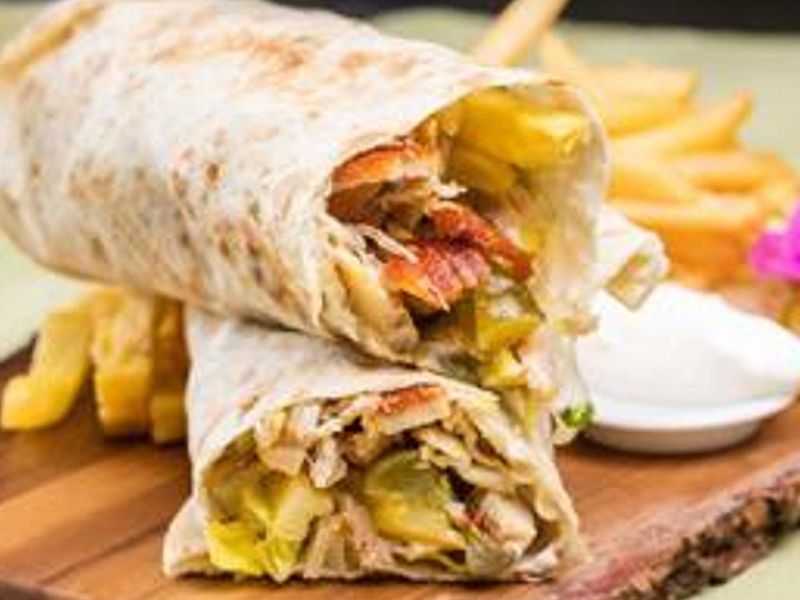Chicken Shawerma With Mozzarella Cheese Sandwich