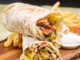Large Chicken Shawerma With French Fries Sandwich