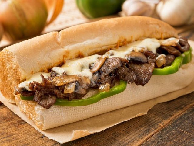 Chicken Shawerma With Mozzarella Cheese Sandwich