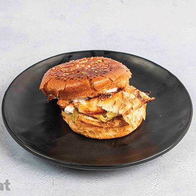 Chicken shawarma Kaiser bread