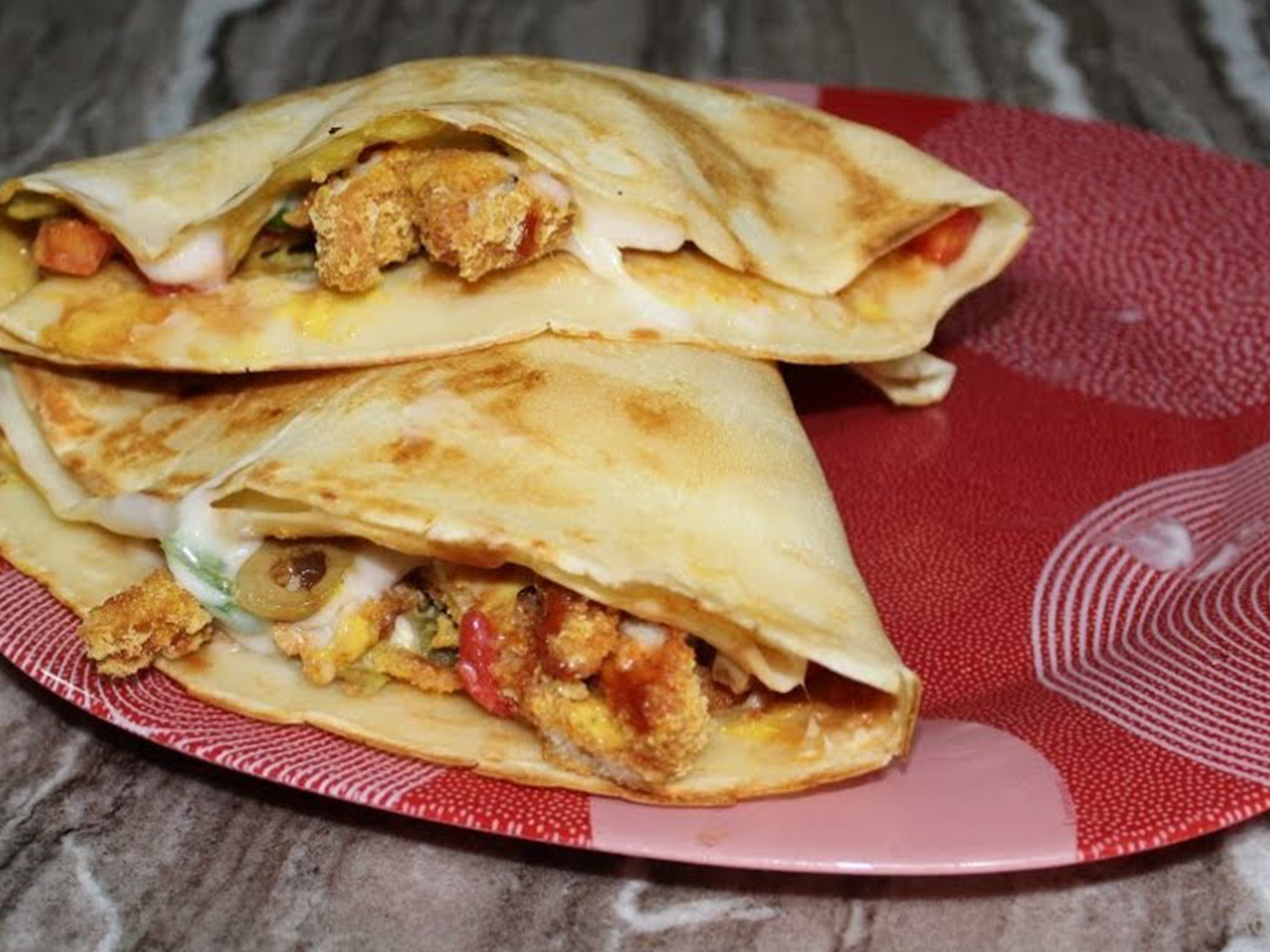 Liver Crepe And Chicken Shawarma