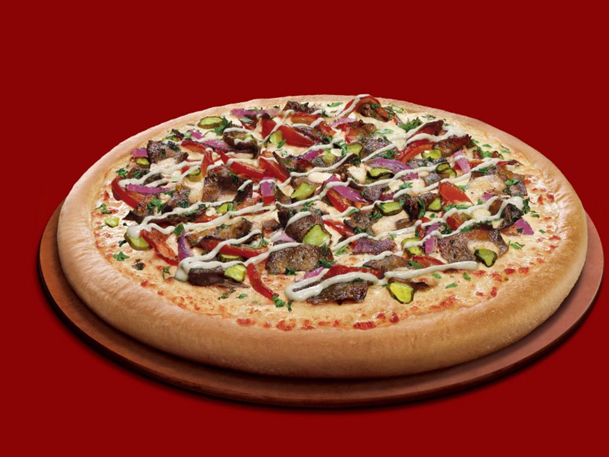 Meat shawarma pizza