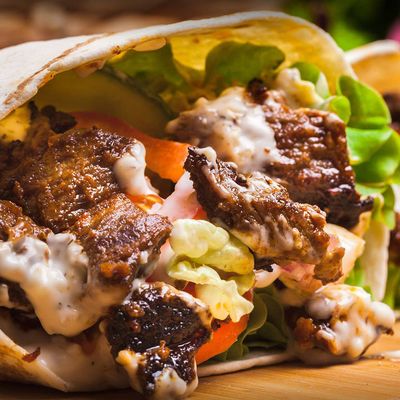 Meat shawarma plate
