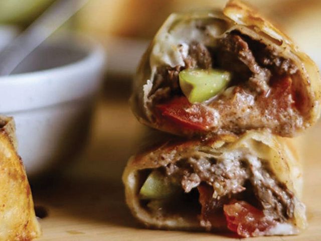 Meat shawarma syrian sandwich