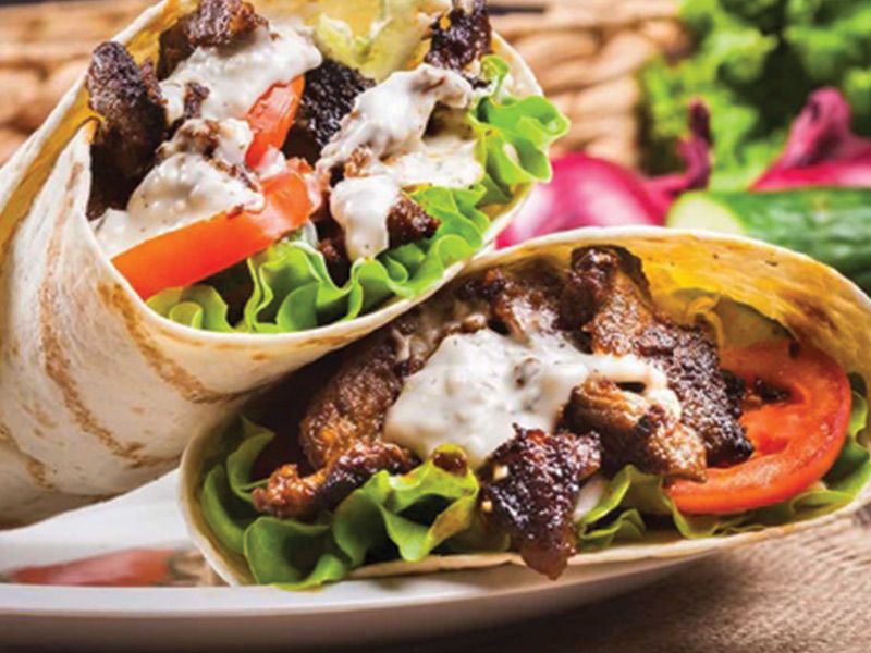 meat Shawerma Syrian Bread Sandwich