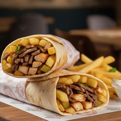 Syrian Saroukh Mix Shawarma Sandwich