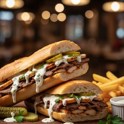 French Mix Shawarma Sandwich (Fino Bread)