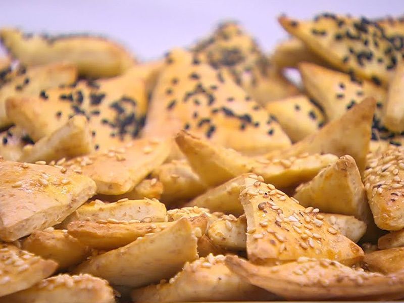 Slices With Black Seeds And Sesame