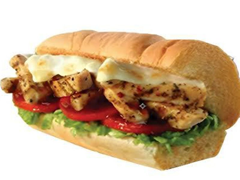 Grilled chicken breasts slices Sandwich