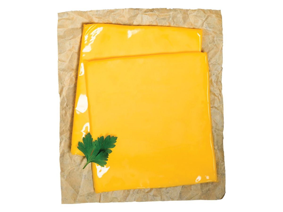 Cheddar cheese slice