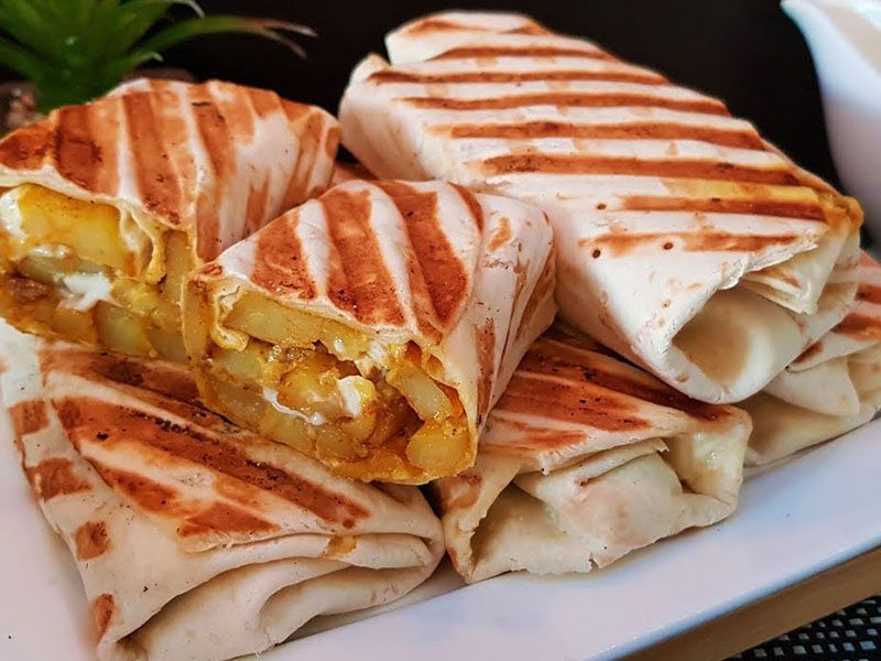 Shakshoka With French Fries Sandwich