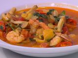 Red sauce shrimp soup