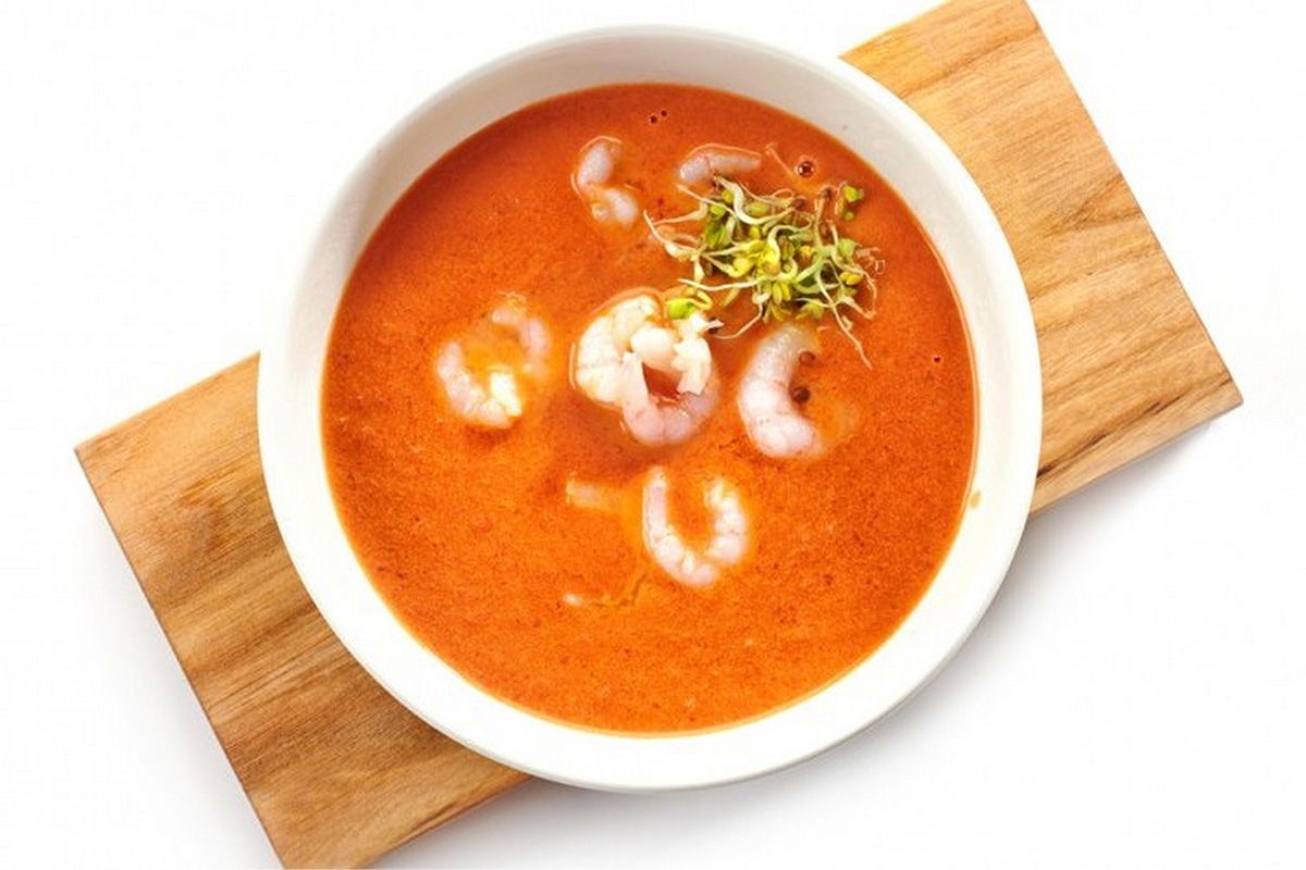 Red shrimp soup