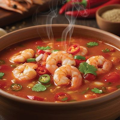 Red Shrimp soup