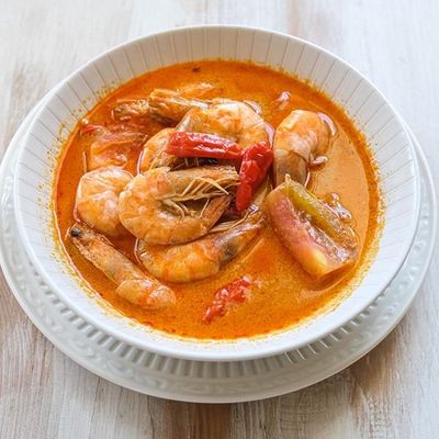 شوربة جمبري أحمر غير مقشر